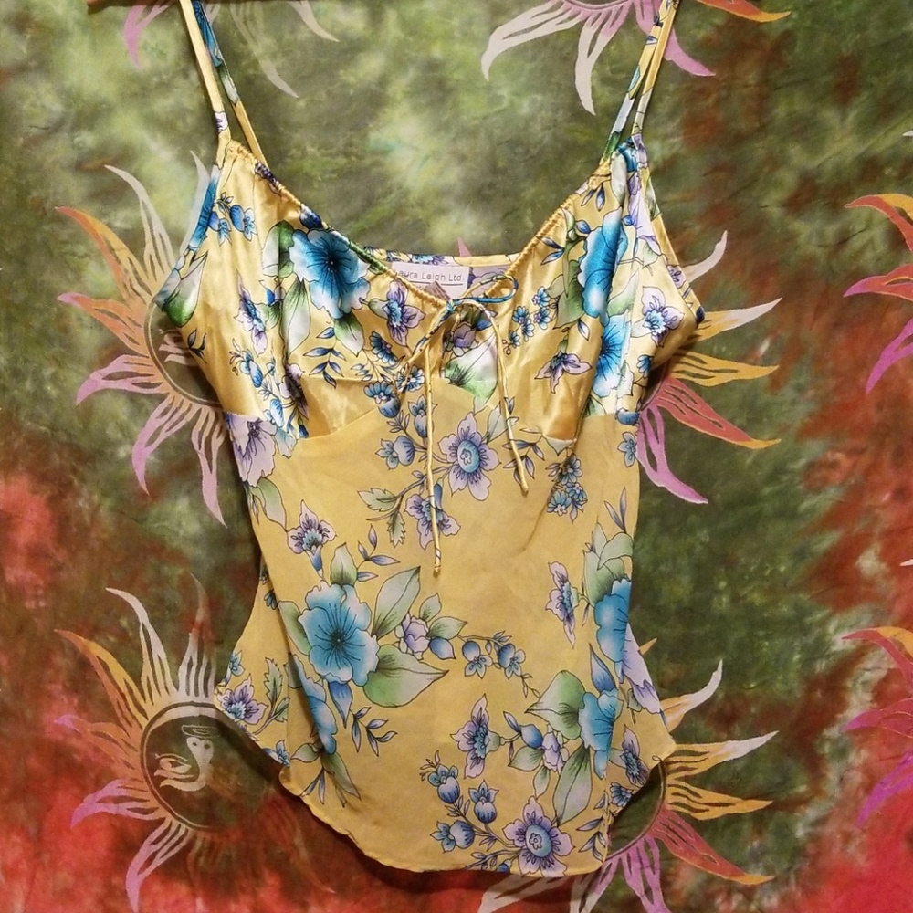 Retro silk top